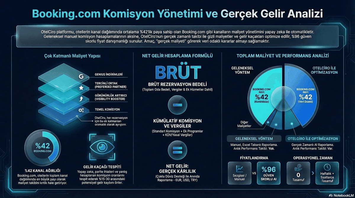 Booking.com komisyon yönetimi ve optimizasyonu