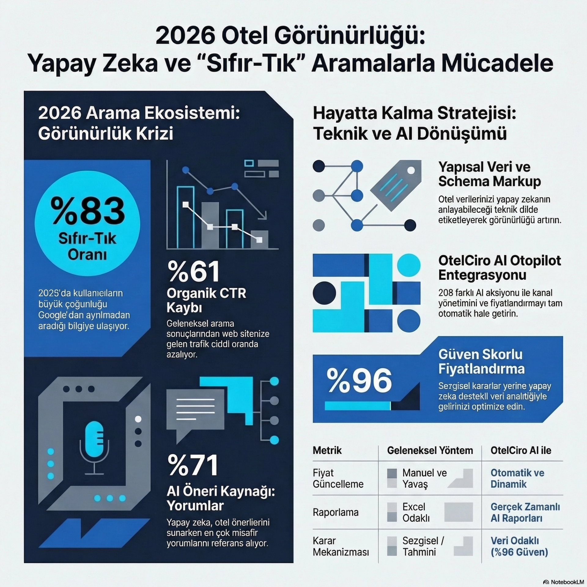Google AI Overviews sıfır-tık aramalarda otel görünürlük stratejileri