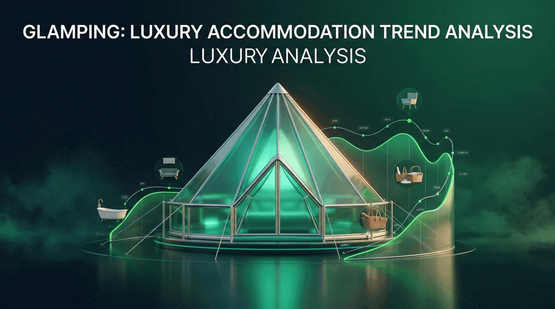 Glamping Lüks Kamp Konaklama Trend İnfografiği