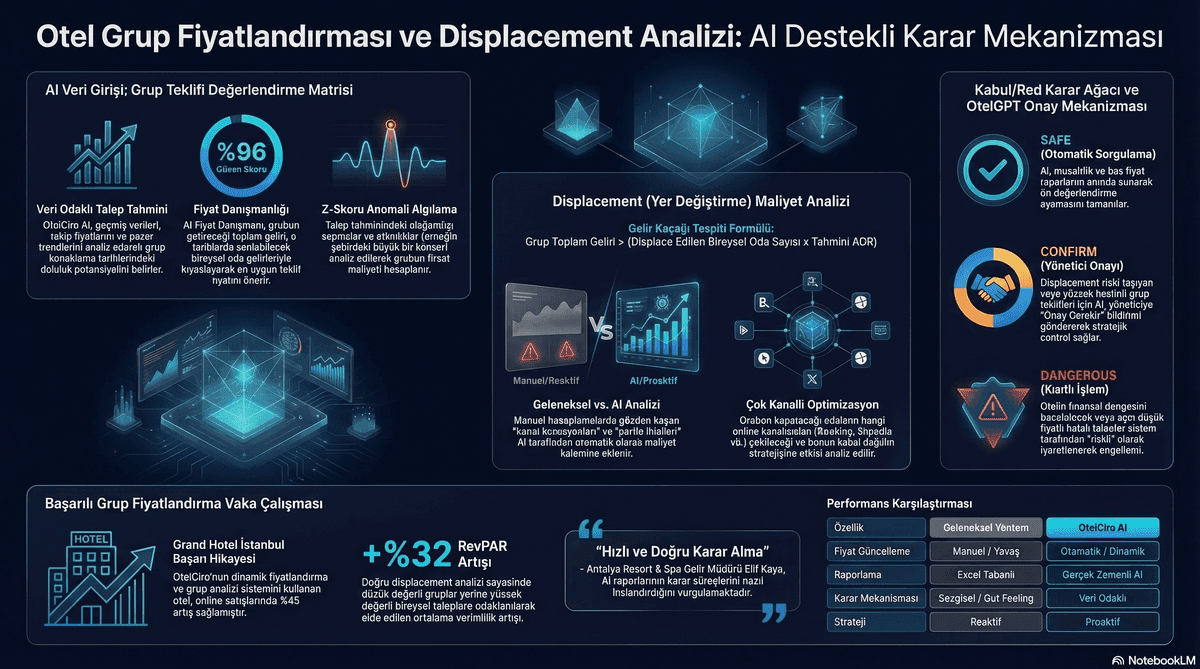 Grup fiyatlandırma ve displacement analizi rehberi
