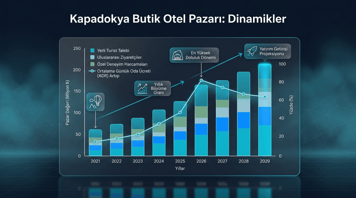 Kapadokya Butik Otel Pazarı İnfografiği