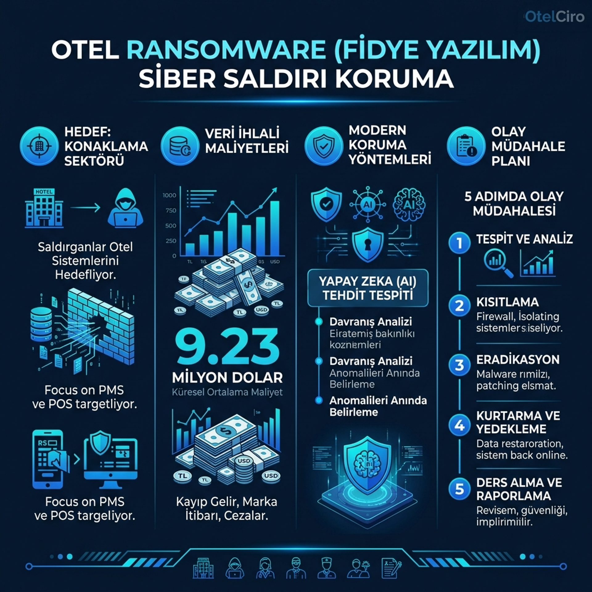 Otel Ransomware Saldırıları 2026: Fidye Yazılım Koruması ve Kurtarma Rehberi