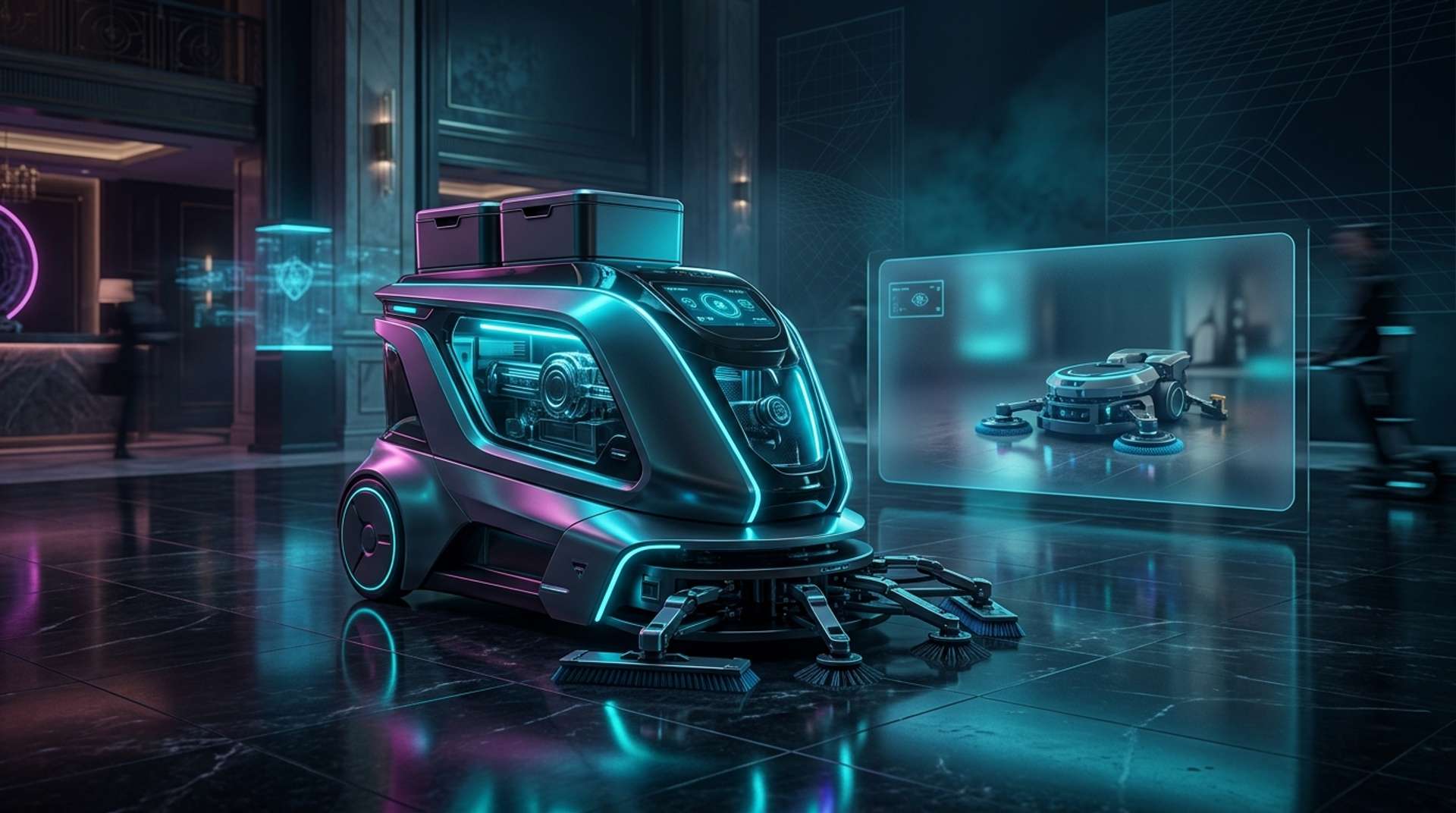 Otel robotik ve otomasyon trendi infografik — kullanım alanları, maliyet analizi ve misafir tepkileri