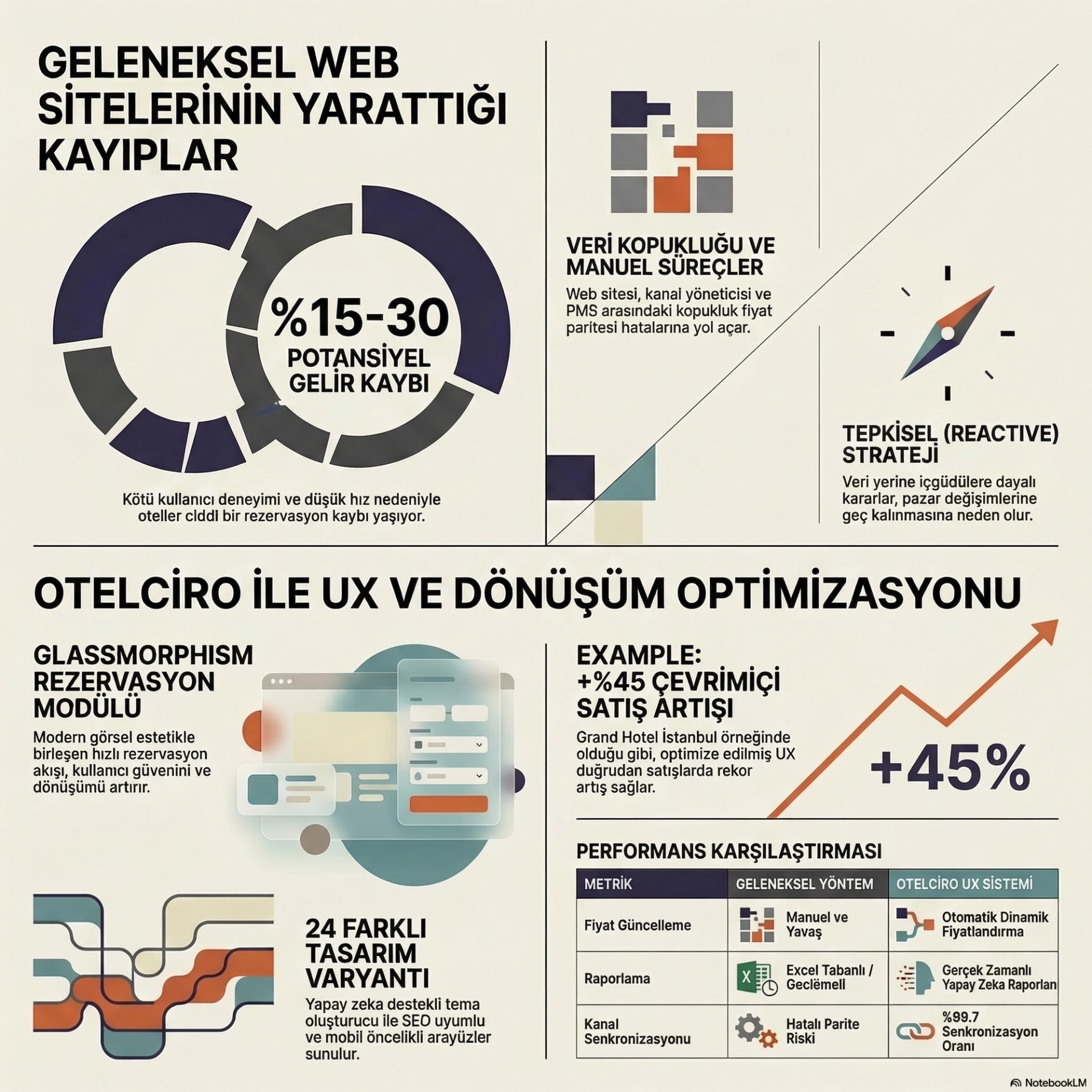 Otel Web Sitesi UX Kullanıcı Deneyimi İnfografiği