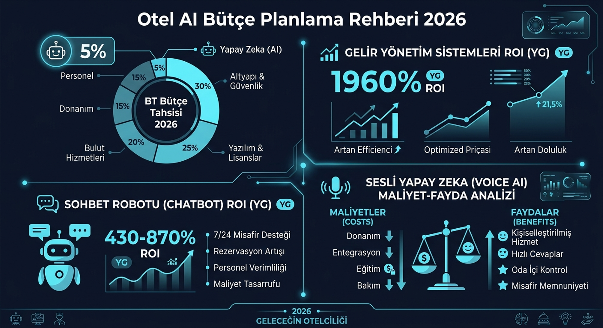 Otel AI Bütçe Planlama 2026: IT Bütçesinin %5'ini AI'a Nasıl Ayırmalı?