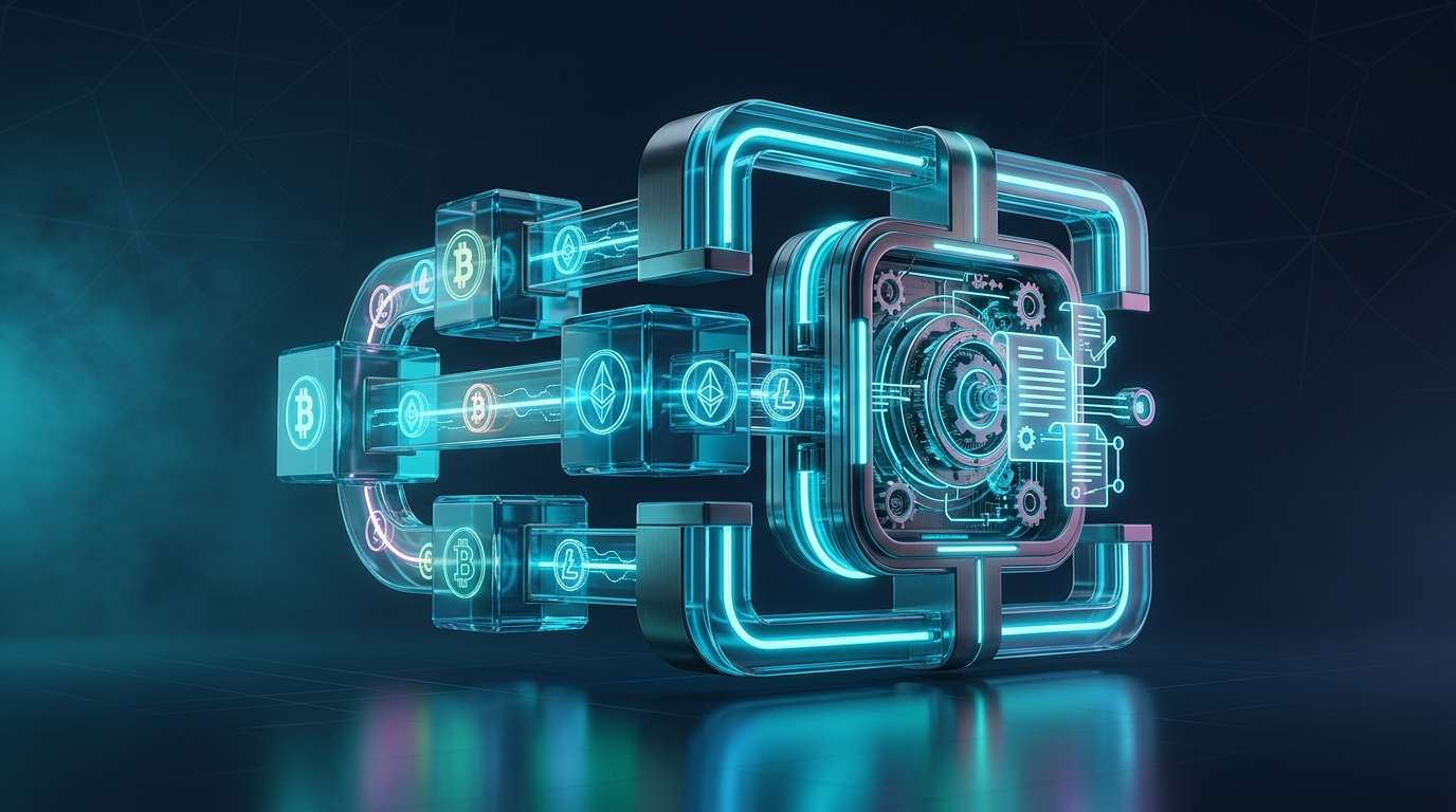 Otelcilik ve blockchain teknolojisi kullanım alanları infografik — ödeme, kimlik doğrulama, sadakat ve akıllı sözleşme uygulamaları