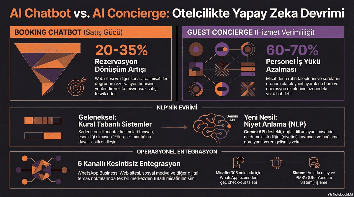 AI Chatbot vs AI Concierge: 2026'da Oteliniz İçin Doğru Seçimi Yapın