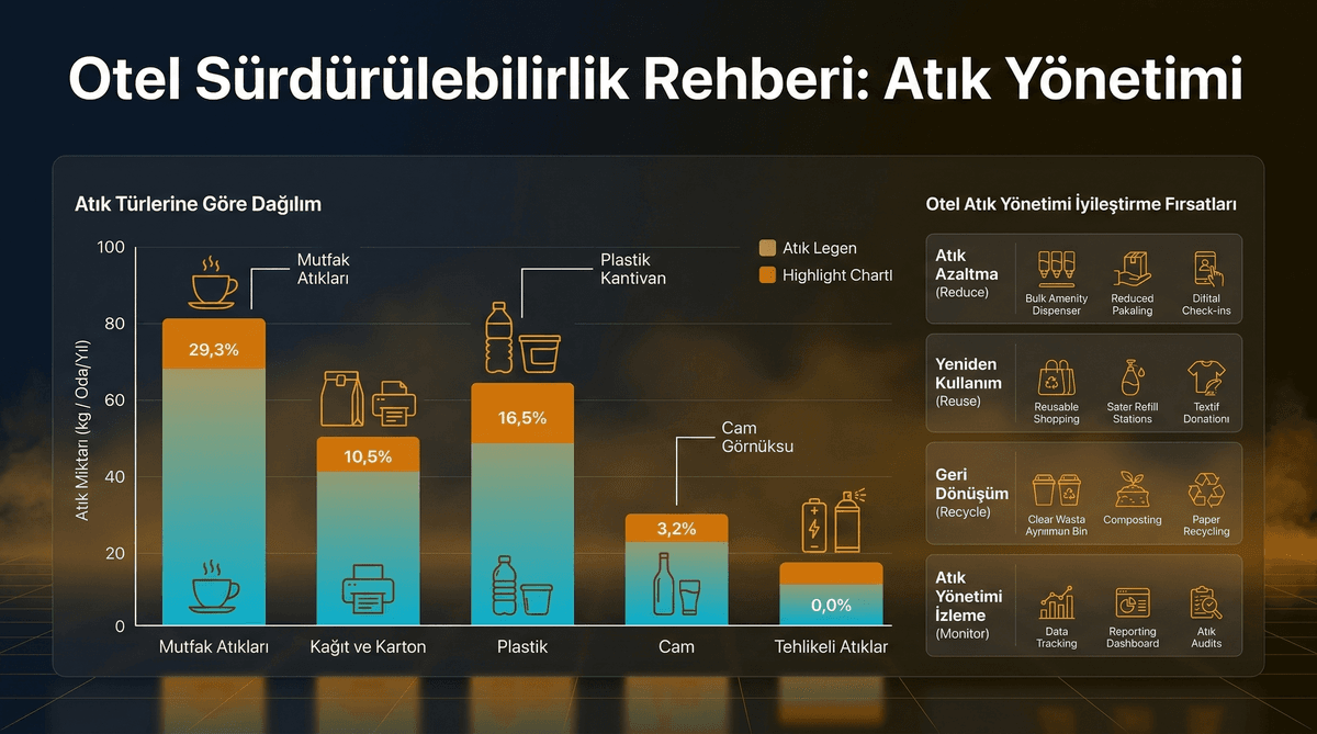 Atık Yönetimi ve Geri Dönüşüm İnfografiği
