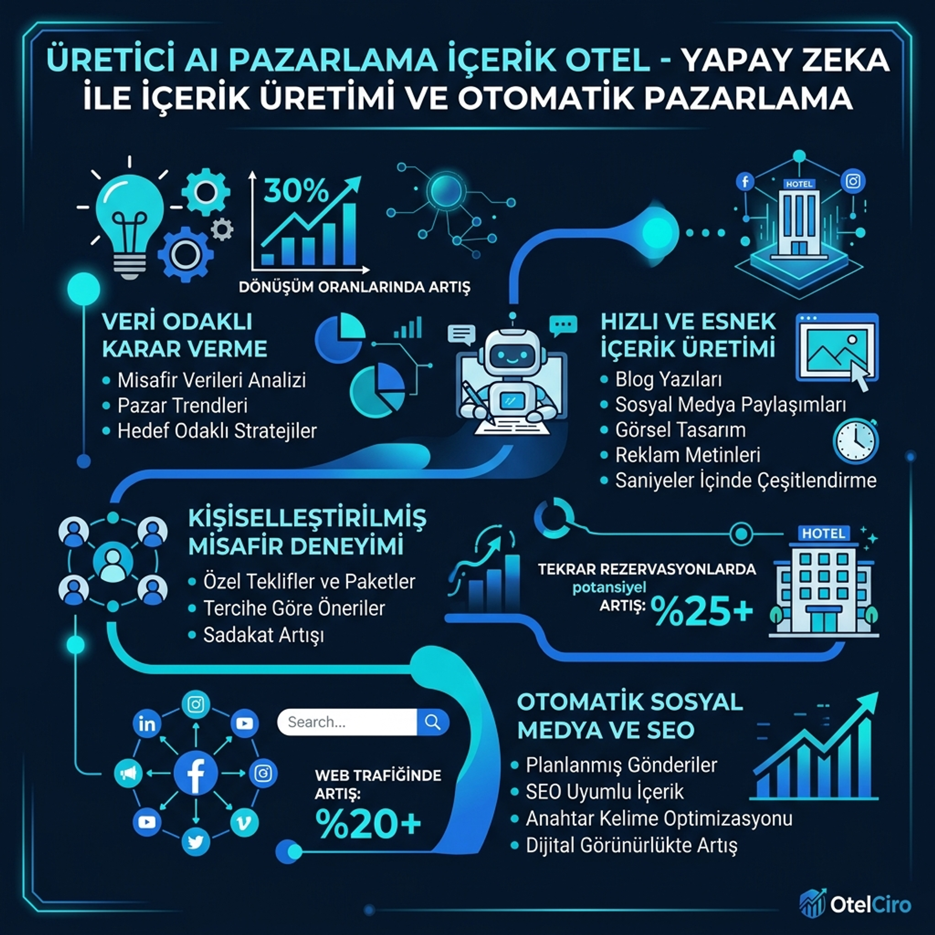 Üretici AI ile Otel Pazarlama İçeriği: Metin Görsel Video