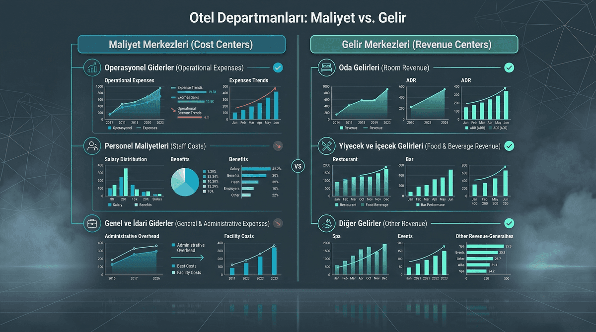 Maliyet Merkezi vs Gelir Merkezi İnfografiği