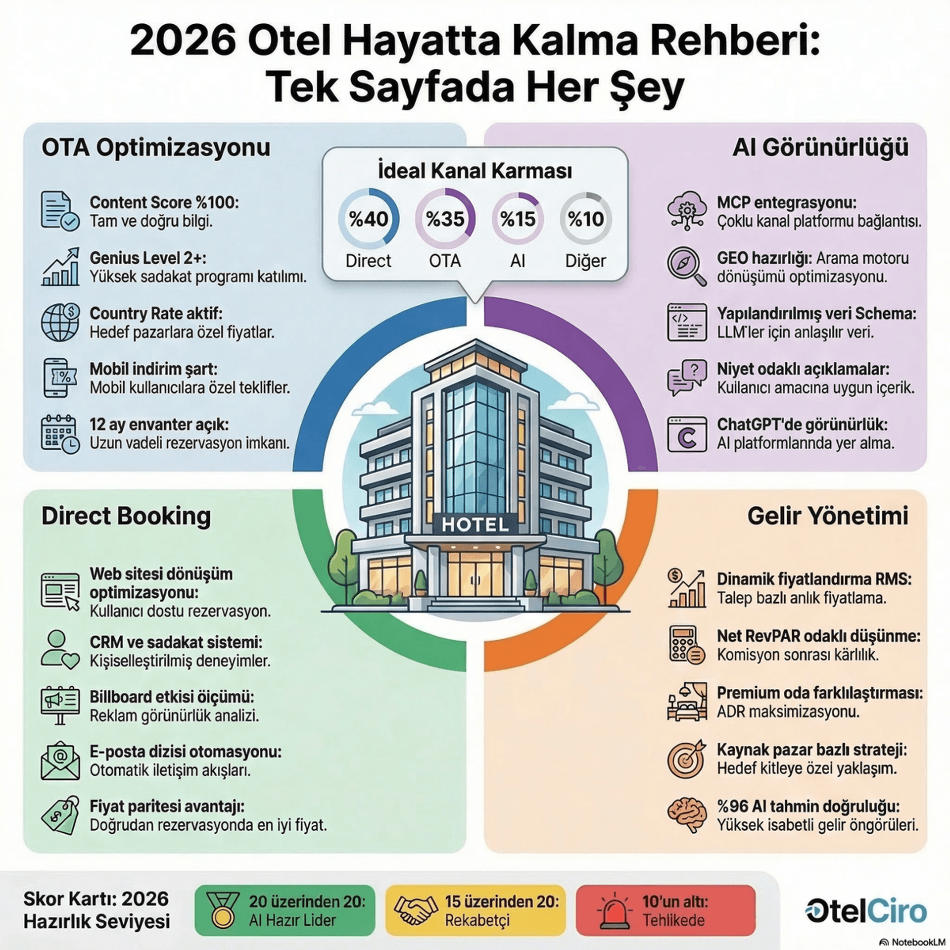 2026 Otel Hayatta Kalma Rehberi kapsamlı infografiği