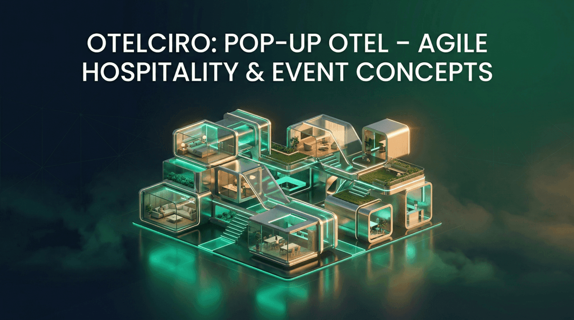 Pop-Up Otel Geçici Konaklama Etkinlik İnfografiği