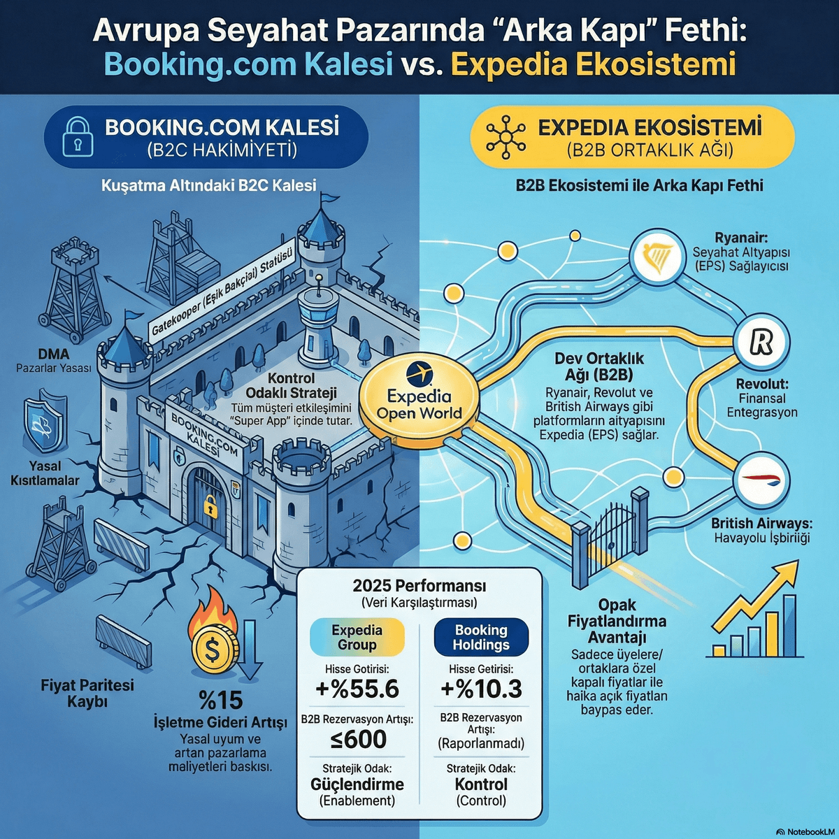 Booking.com Kalesi vs. Expedia Ekosistemi: Avrupa Seyahat Pazarında Arka Kapı Fethi
