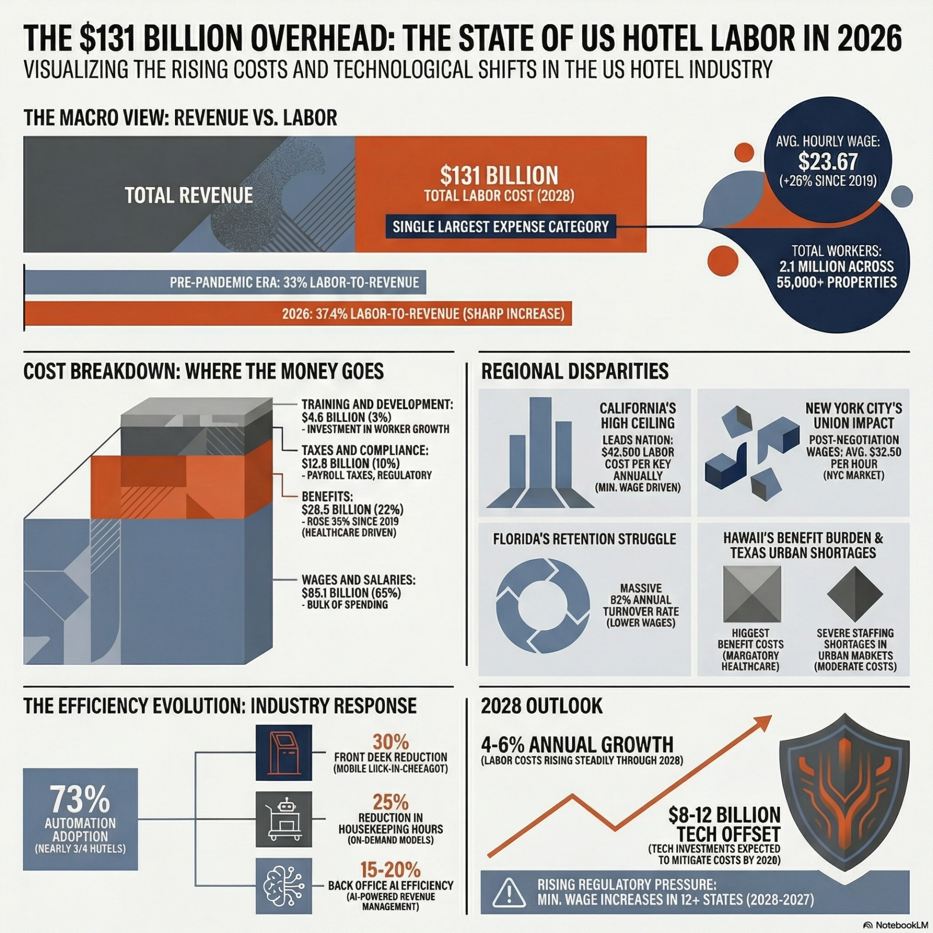 US Hotel Labor Costs Hit $131 Billion in 2026 — What Smart Operators Are Doing