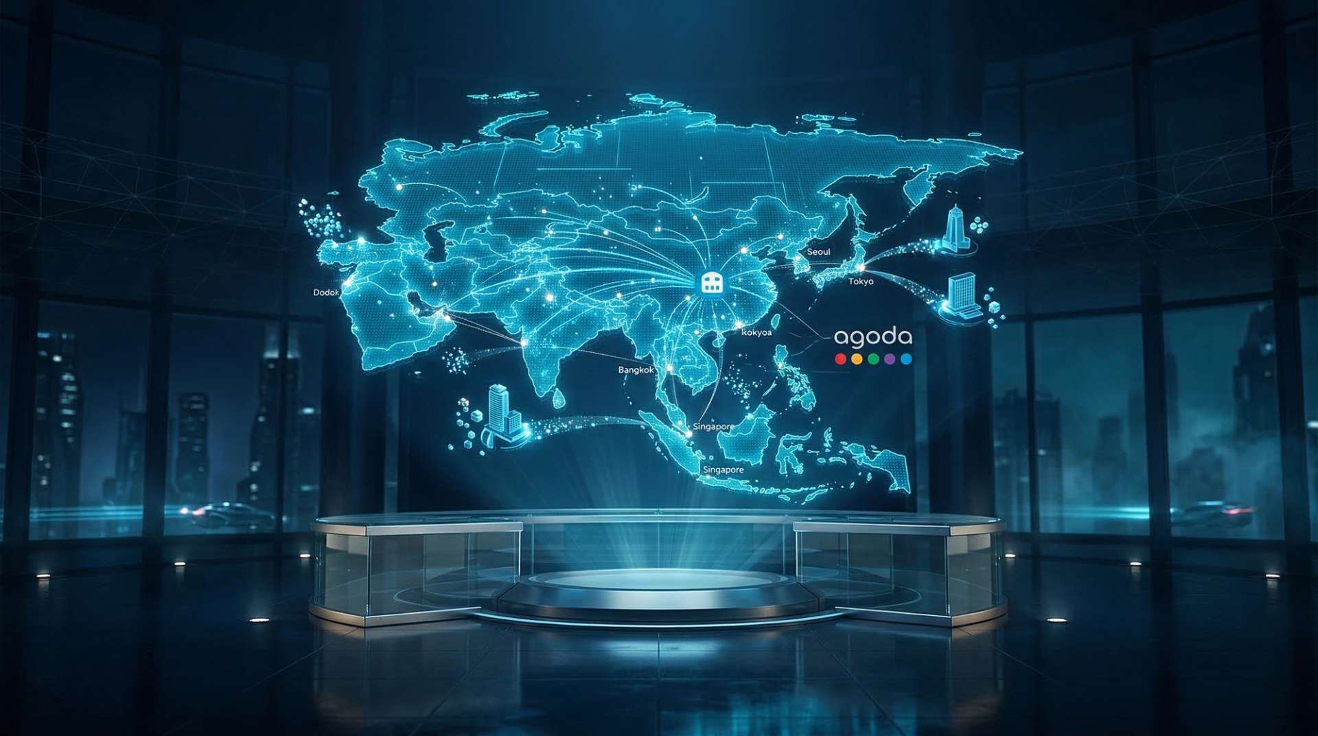 Agoda ve Asya pazarı otel stratejisi infografiği