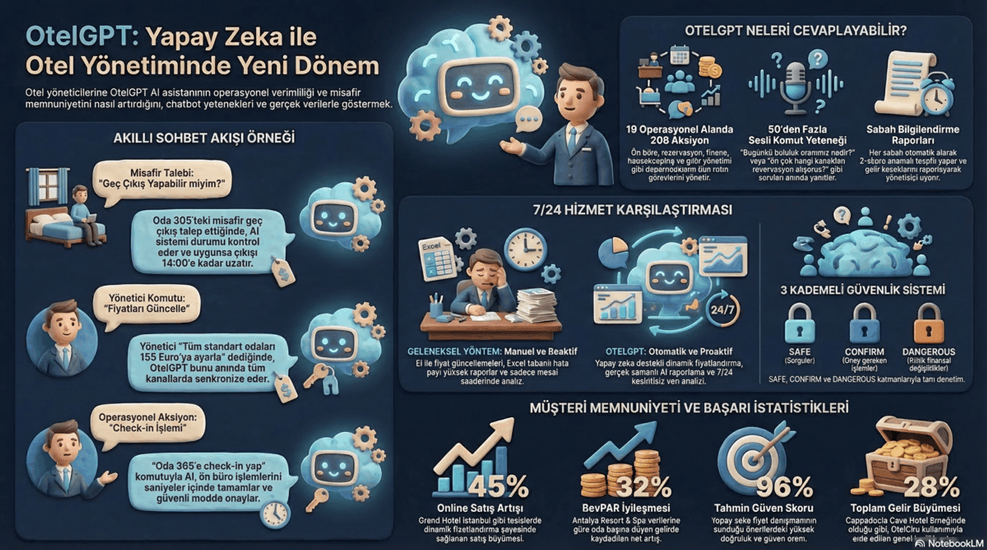 Yapay zeka otel chatbot ve dijital asistan