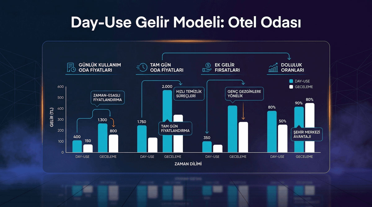 Günlük Kullanım Oda Fiyatlandırma: Day-Use Gelir Modeli