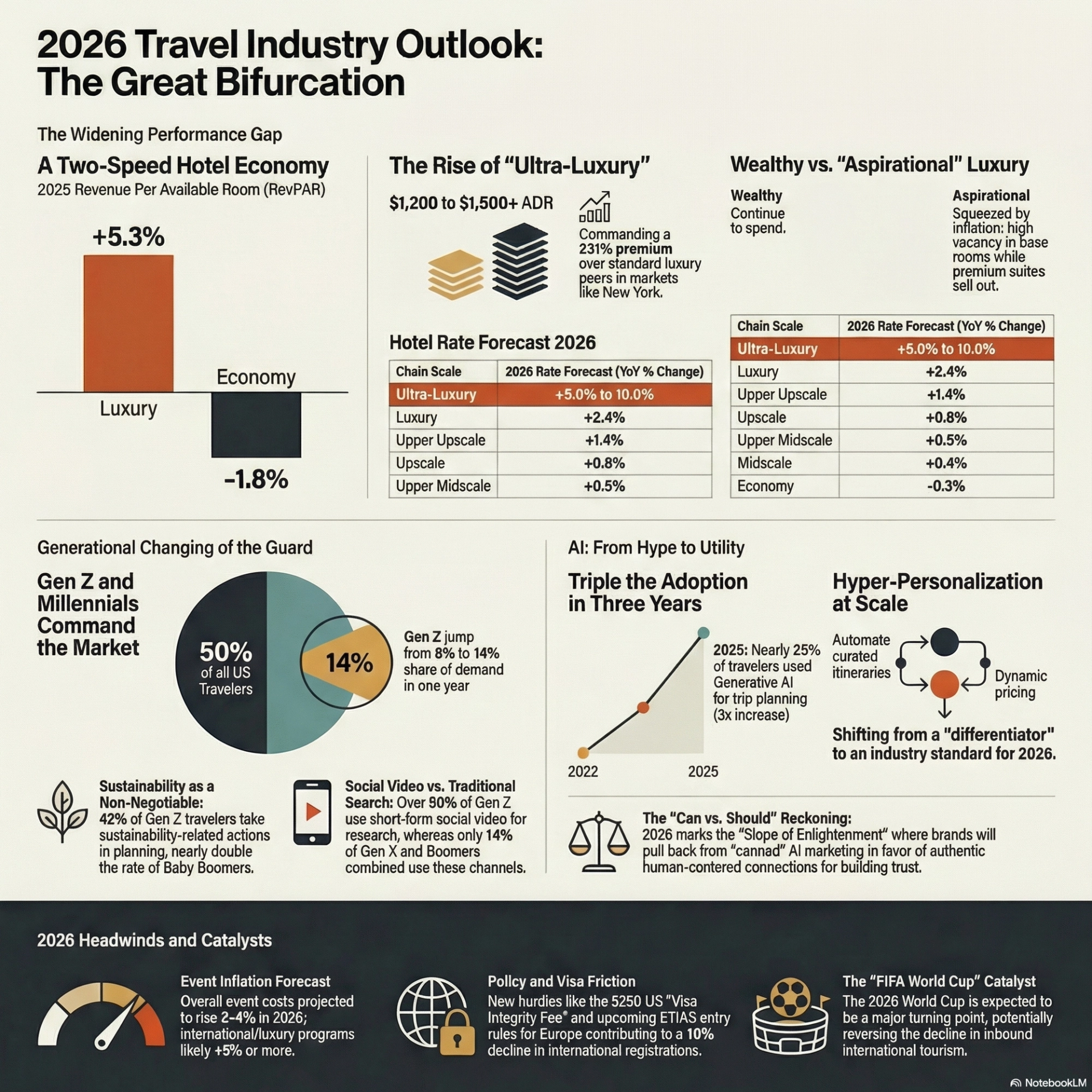 The Great Luxury Divide: How Hotel Revenue Splits Between Ultra-Wealthy and Aspirational Travelers
