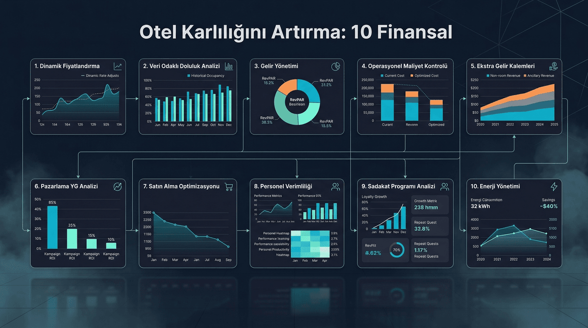 Otel Karlılığı 10 Adım İnfografiği