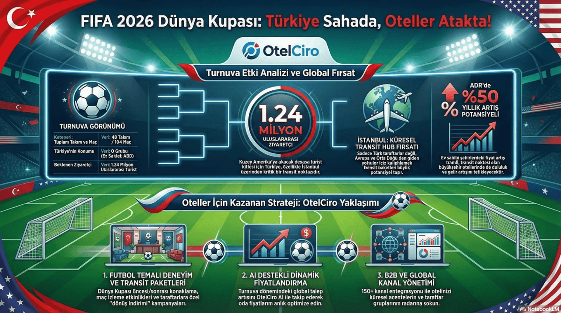 FIFA 2026 Dünya Kupası Türkiye otelleri için strateji rehberi infografik