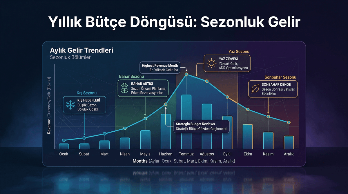 Sezonluk Gelir Hedef Planlama İnfografiği