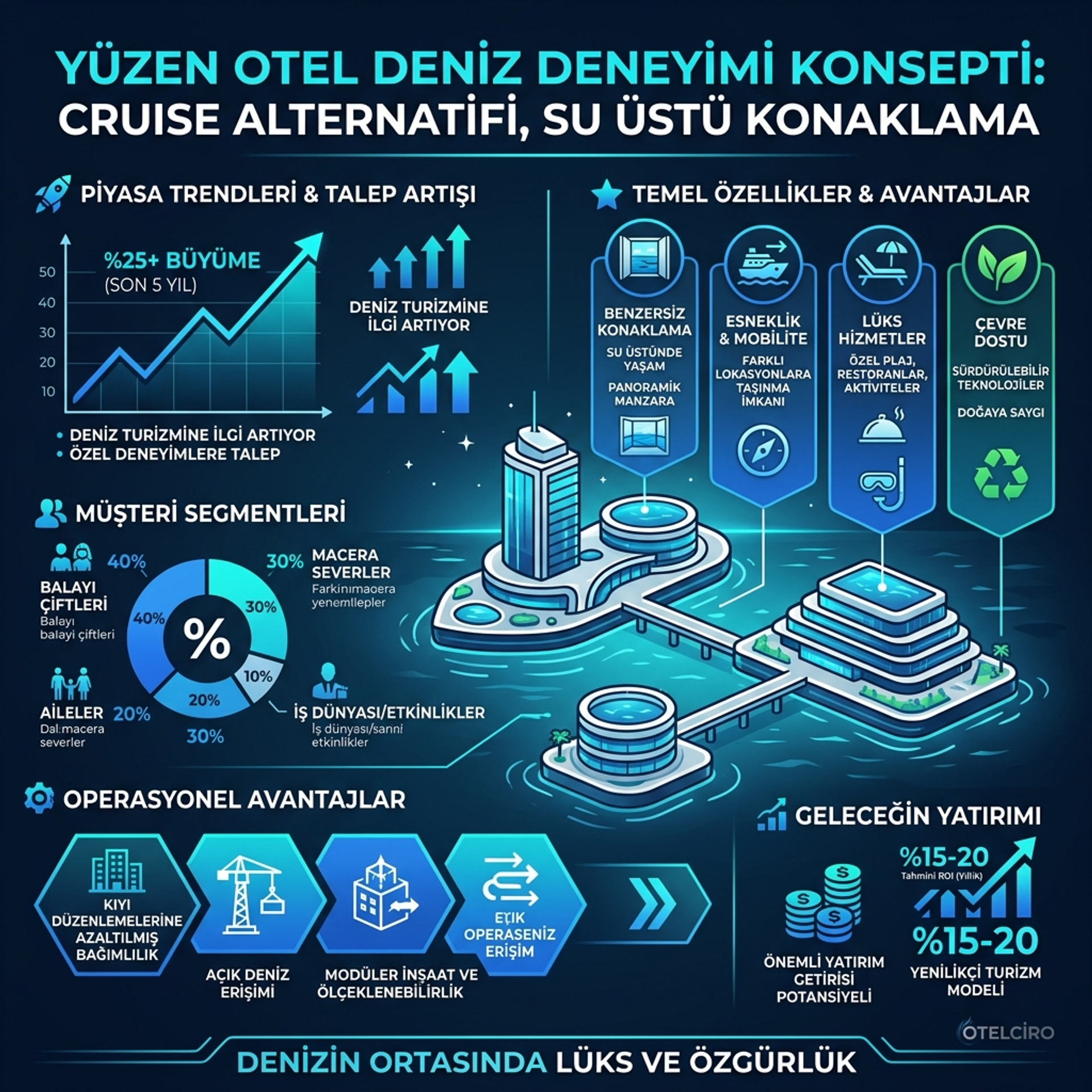 Yüzen Otel: Denizde Konaklama Deneyimi Konsepti