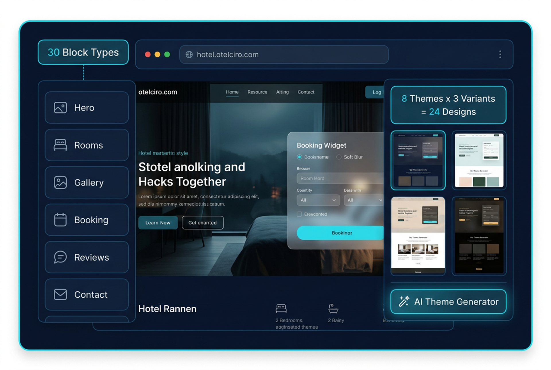 Rezervasyon motoru teknoloji kartı arka planı