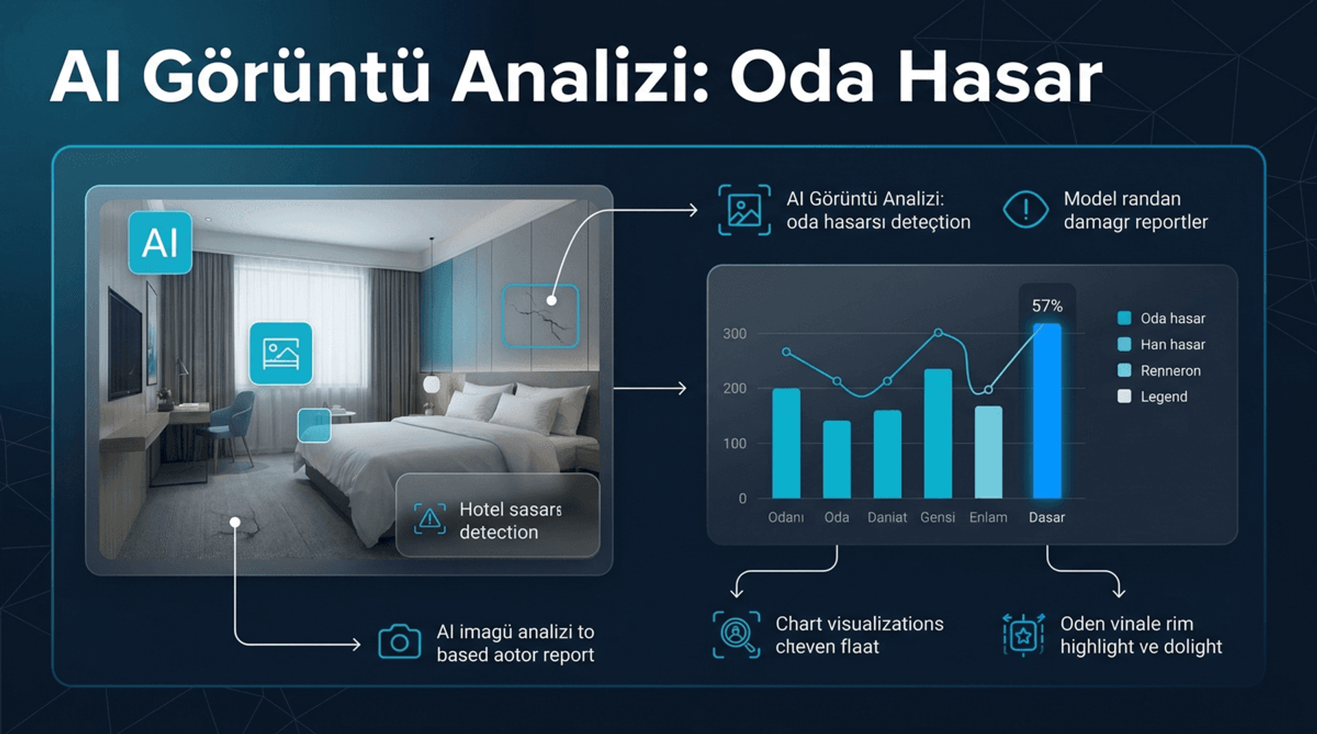 AI Görüntü Analizi ile Oda Hasar Tespiti: Otomatik Raporlama