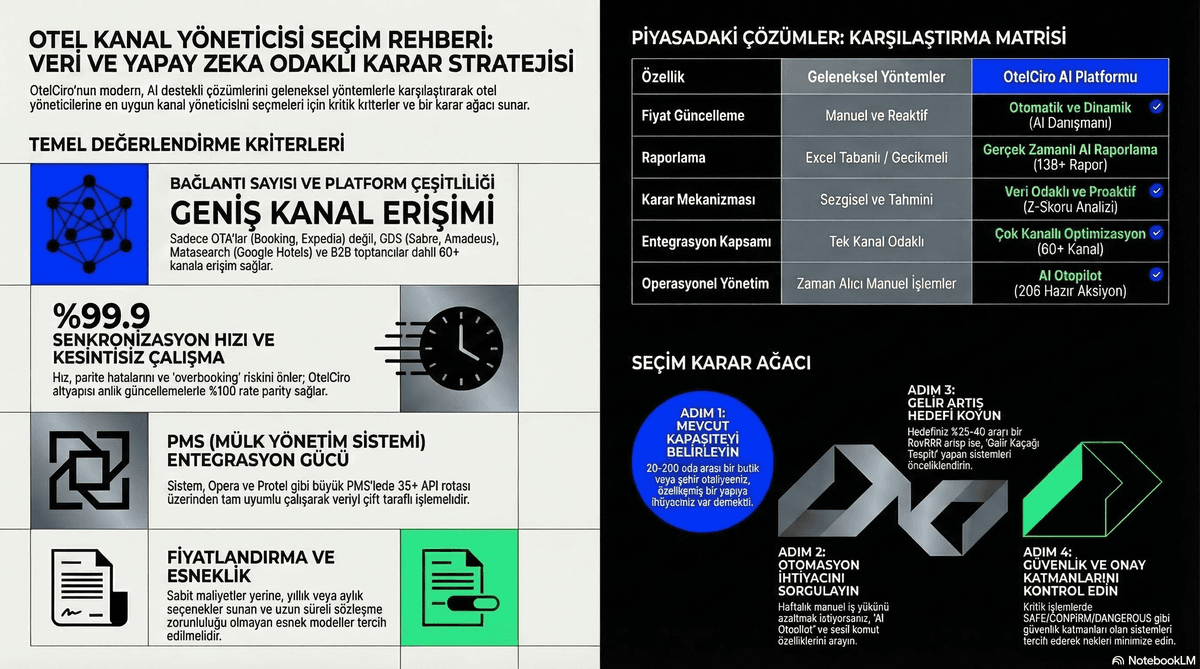 Channel Manager Seçimi 2026: Otel İçin En Doğru Kanal Yöneticisi