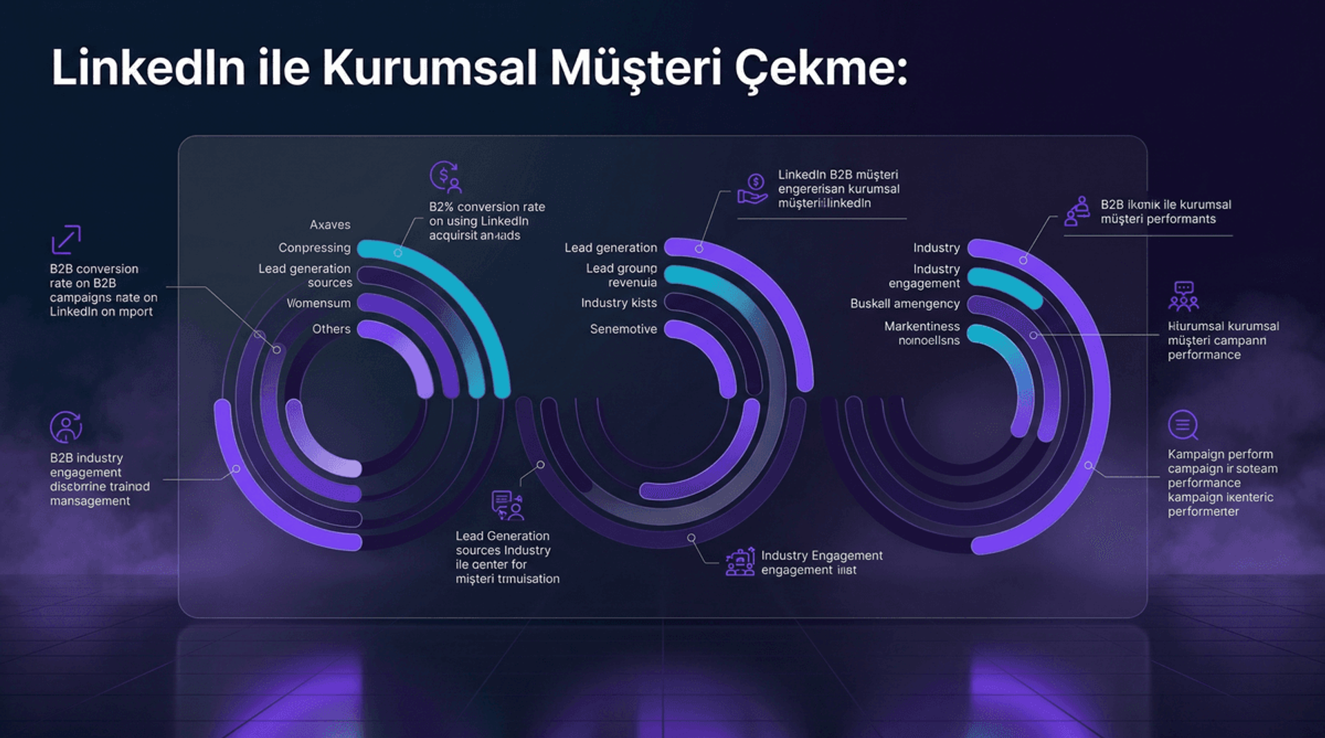 LinkedIn B2B Otel Pazarlama İnfografiği