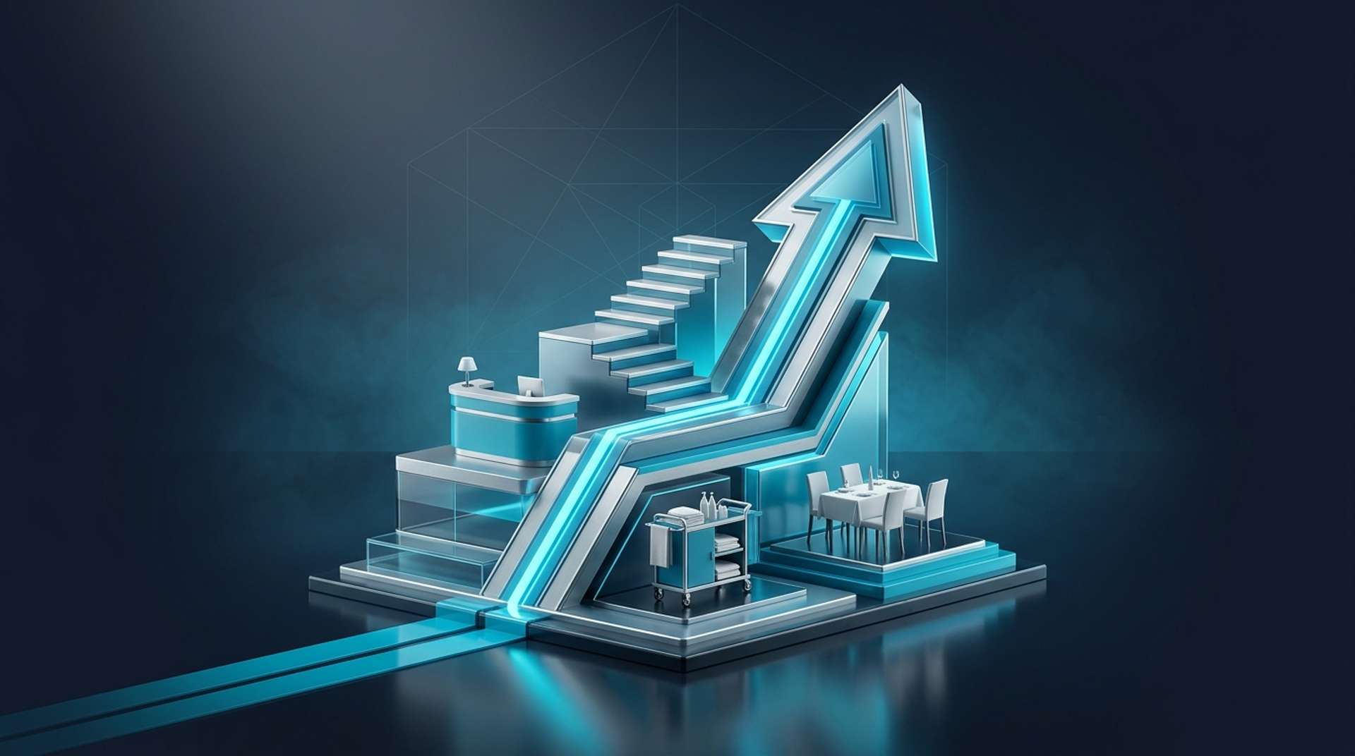 Otel personel eğitimi ve verimlilik programı infografiği