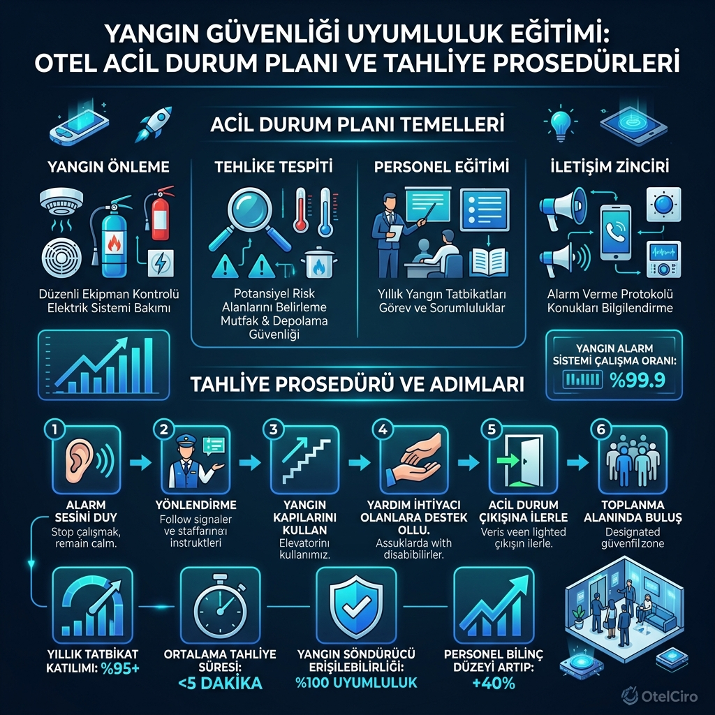 Yangın Güvenliği Uyumluluk Rehberi İnfografiği