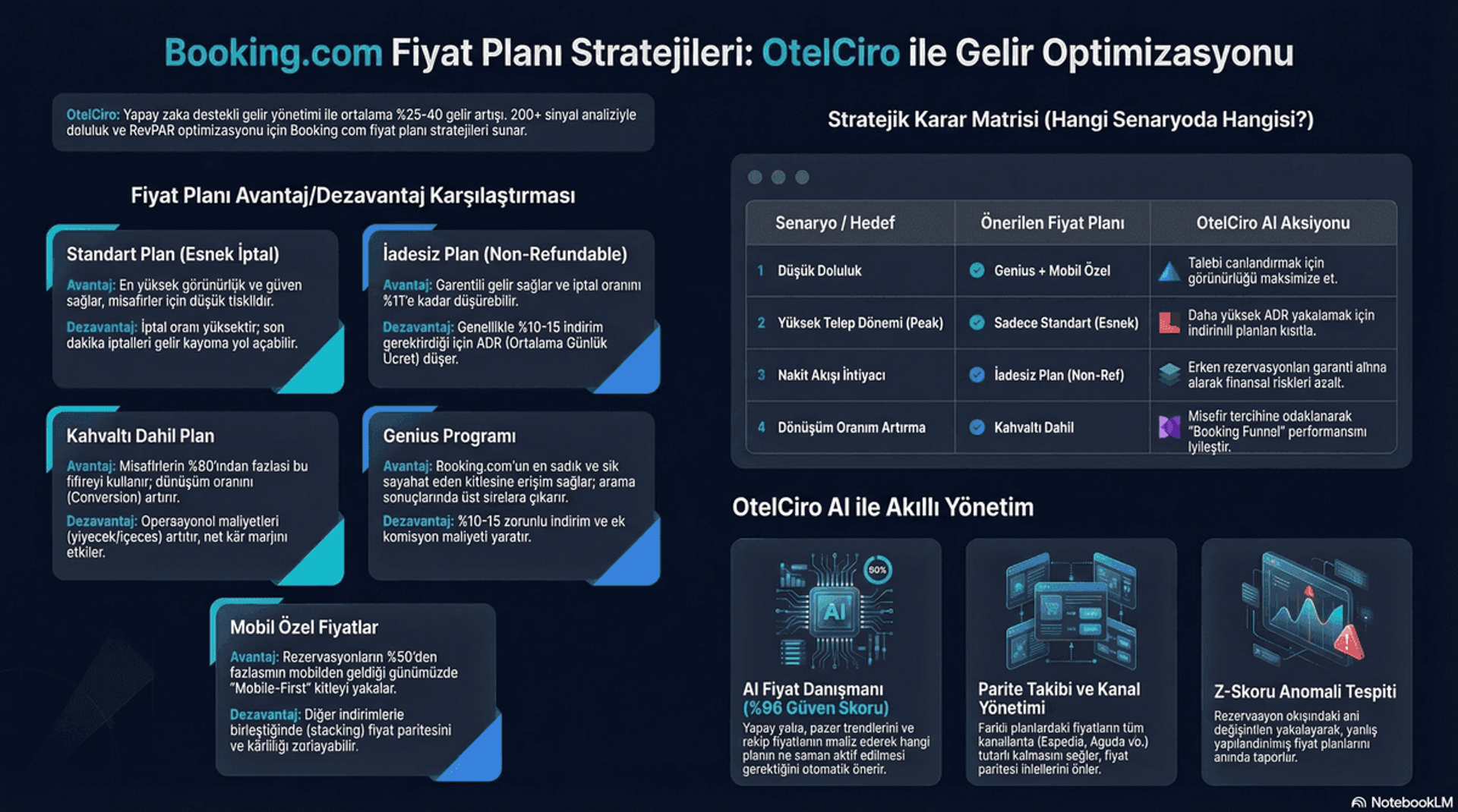 Booking.com Rate Plan Çeşitleri: Hangi Fiyat Planı Ne Zaman?