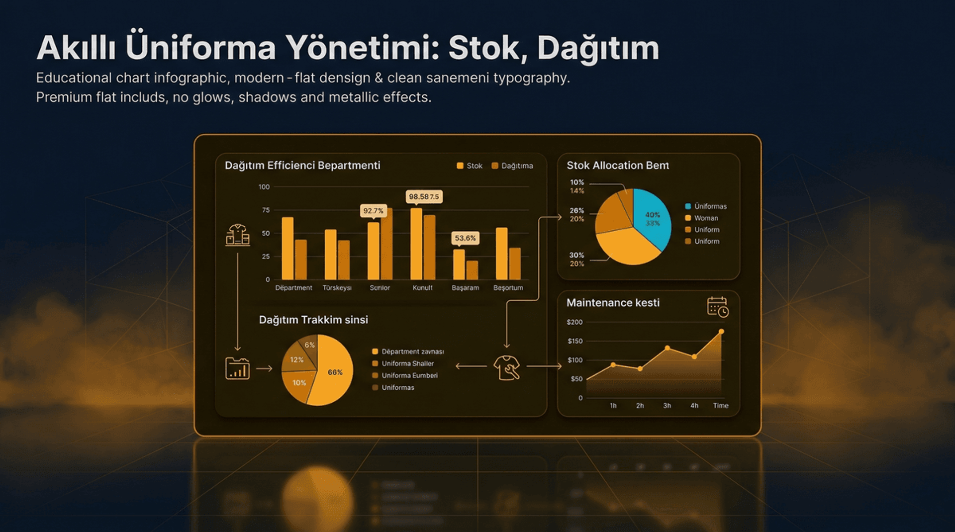 Personel Üniforma Yönetimi İnfografiği