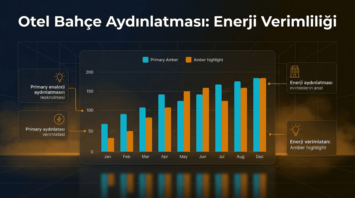 Otel Bahçe Aydınlatma Tasarımı İnfografiği