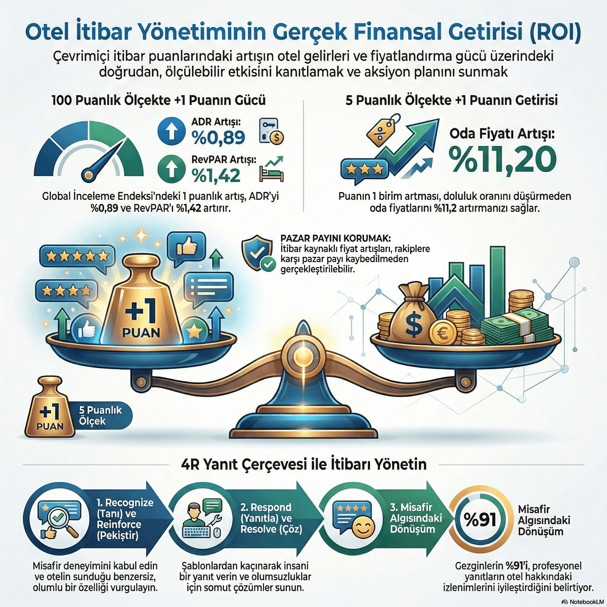 Otel İtibar Yönetiminin Gerçek Finansal Getirisi (ROI)