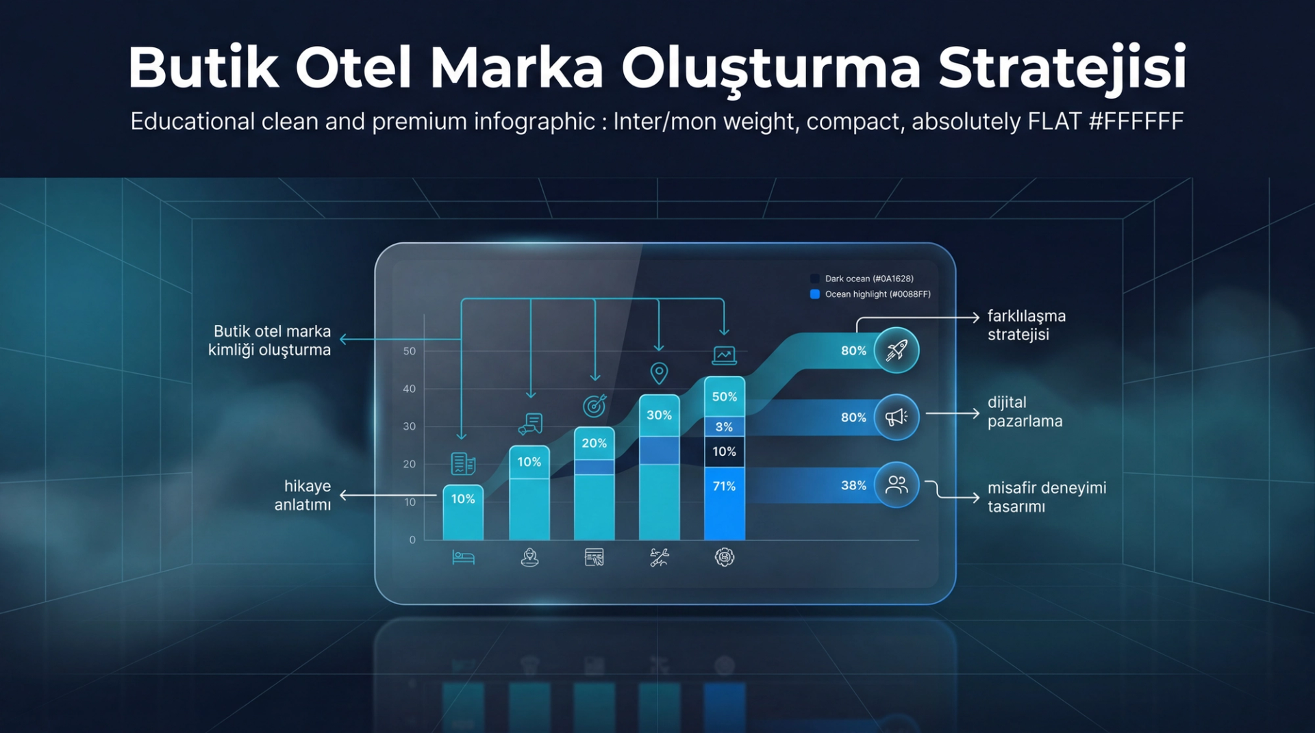 Butik Otel Marka Oluşturma Strateji İnfografiği