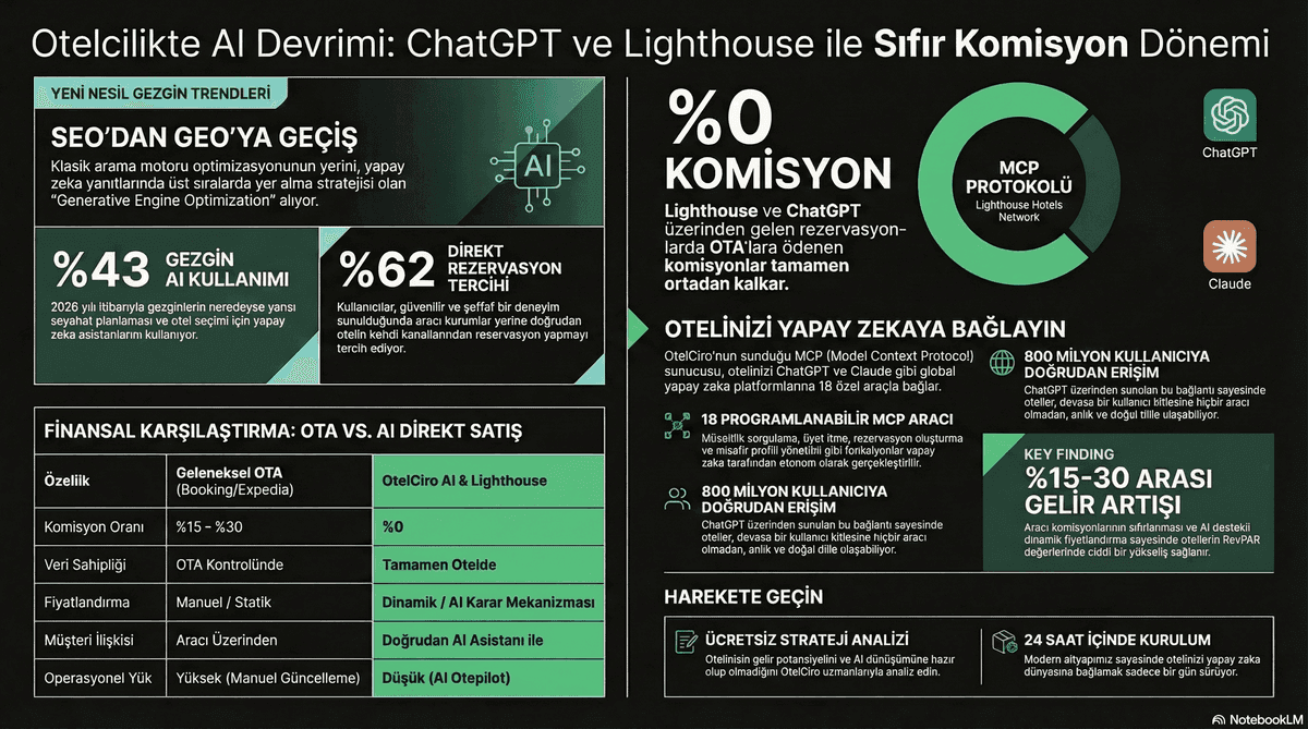ChatGPT'de İlk Otel Rezervasyon Uygulaması: Lighthouse ve Sıfır Komisyon Devrimi