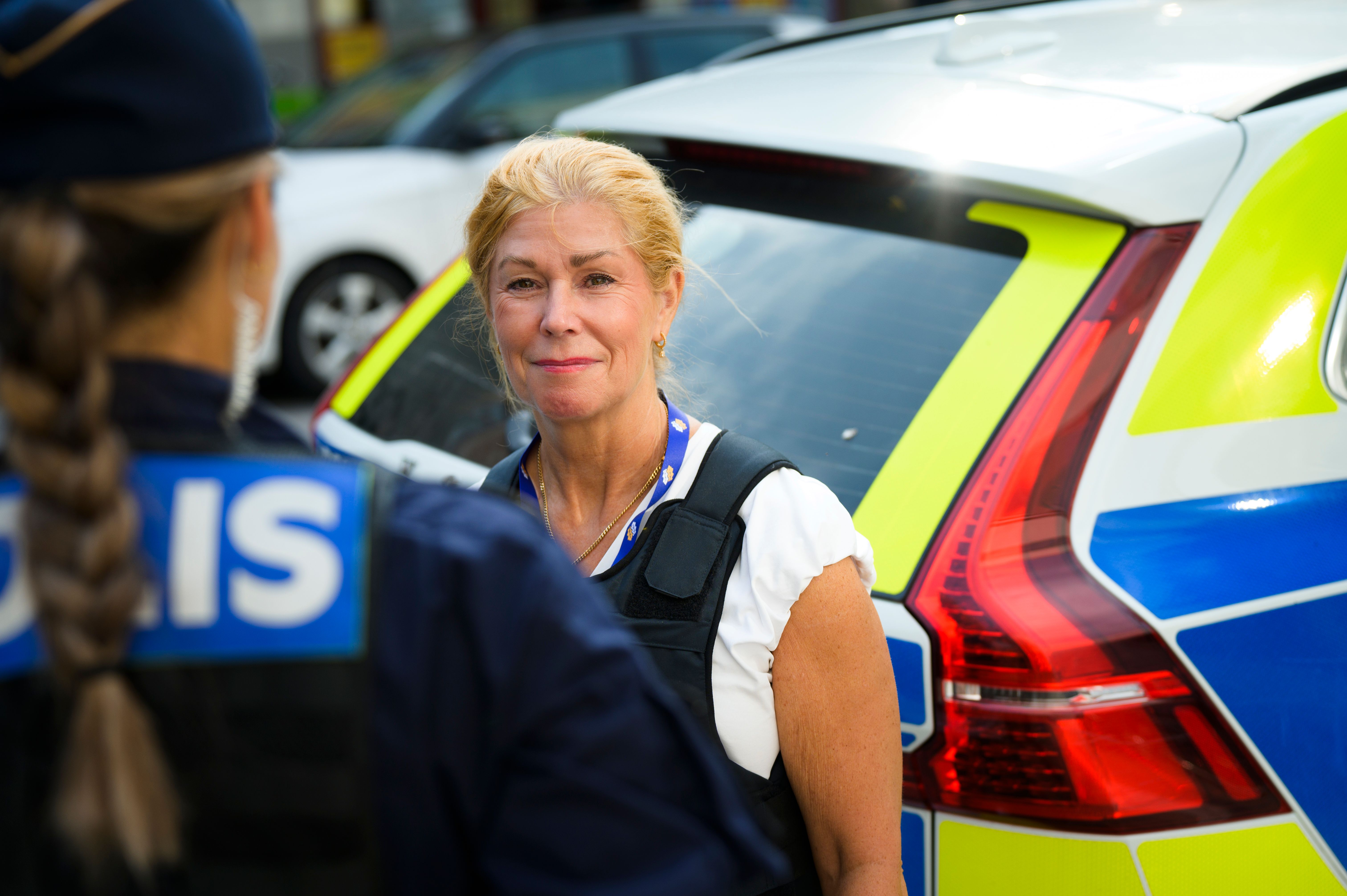 Katharina von Sydow, leder for det svenske Polisförbundet, sier at trusler og vold mot politiet ikke må normaliseres