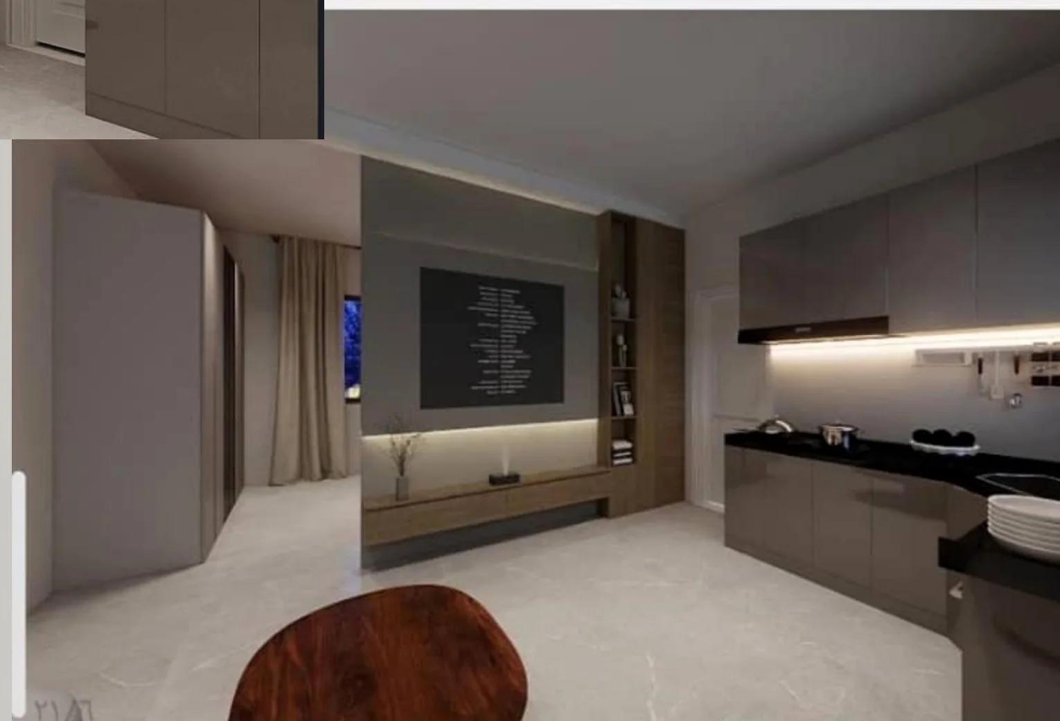 Kitchenette and sleeping area at Al Mulk Center