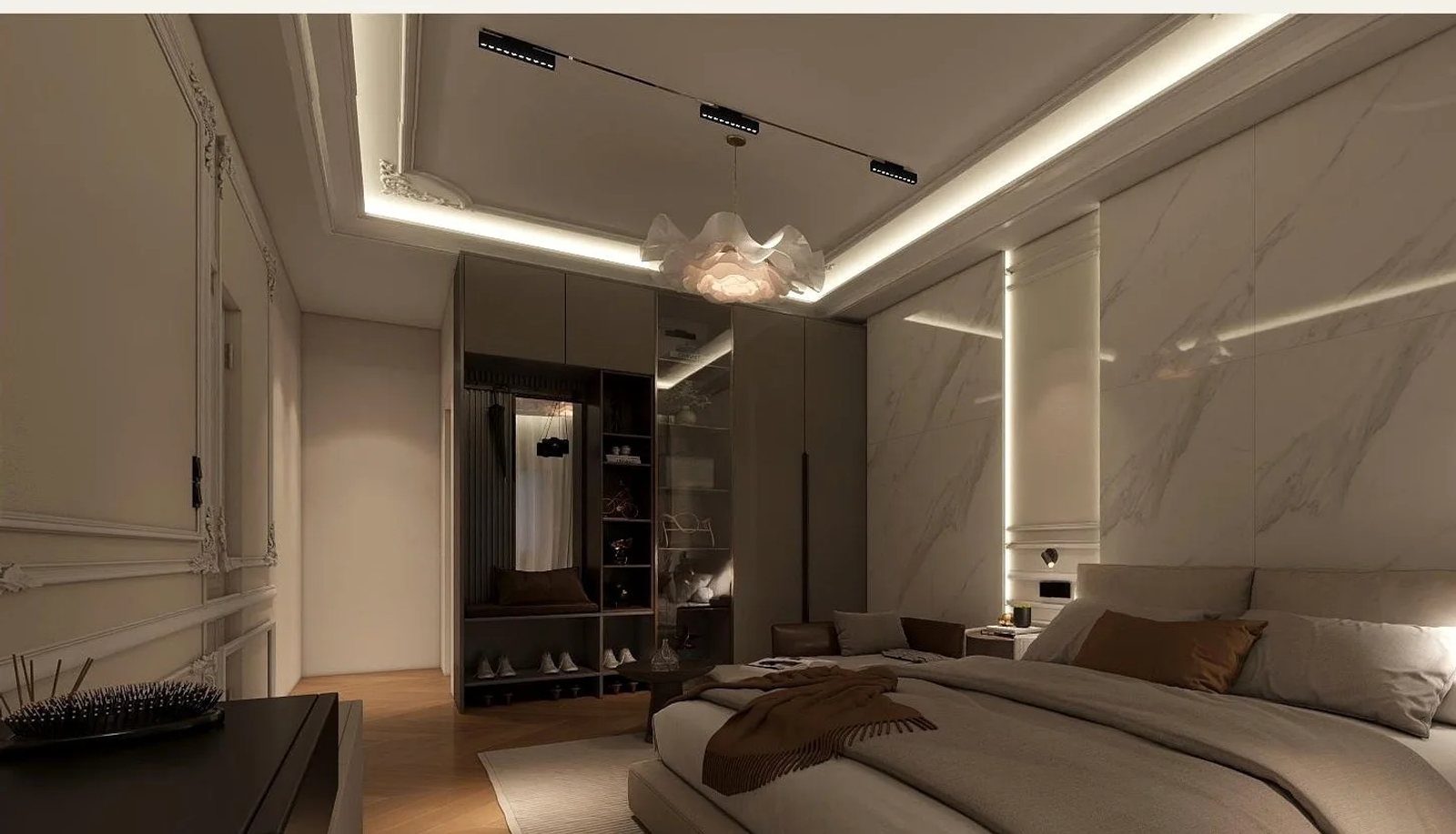 Modern villa bedroom interior in Nagad