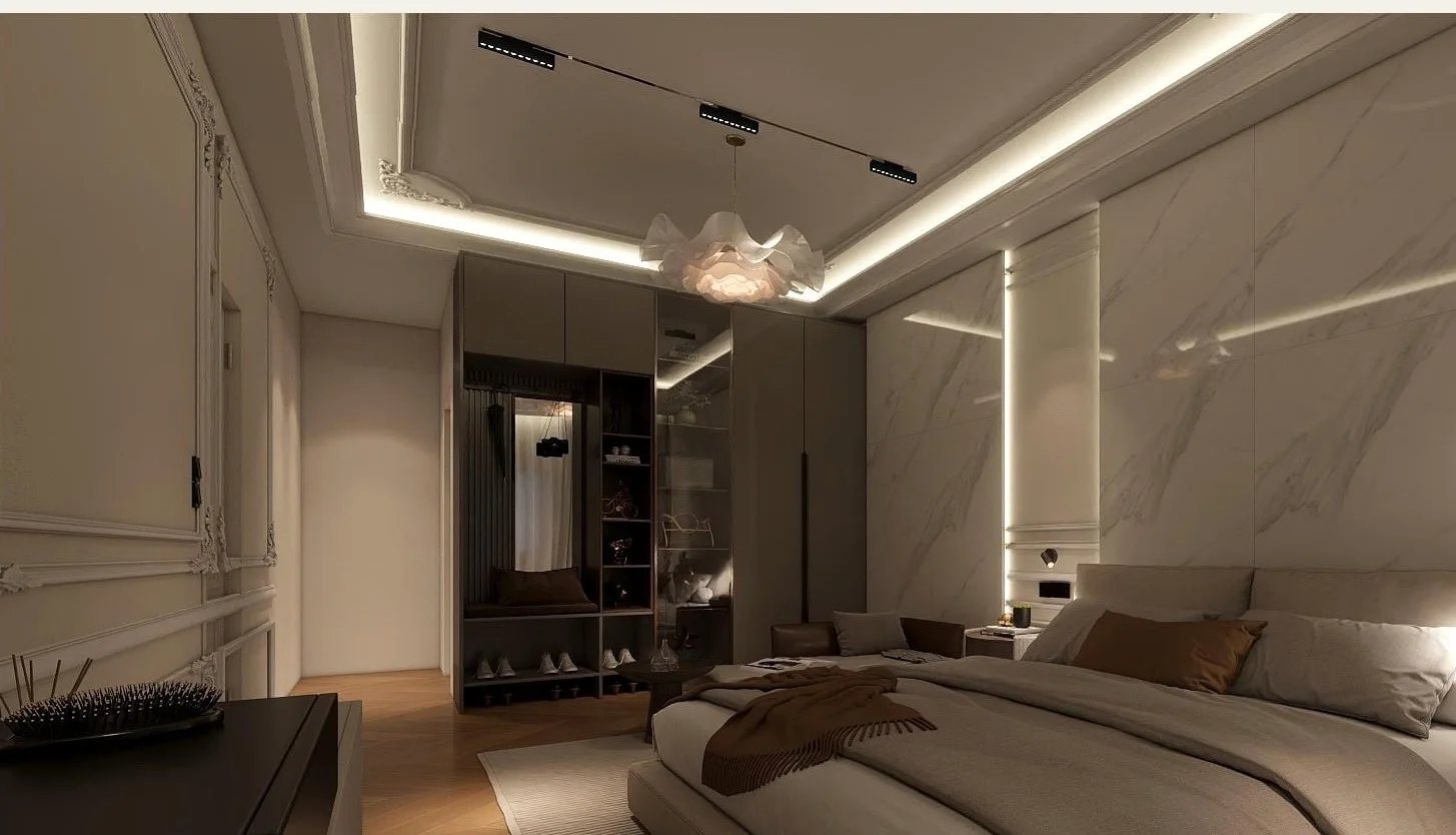 Modern villa bedroom interior in Nagad