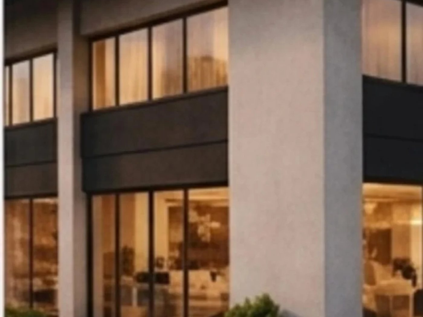 Facade detail of the mixed-use building