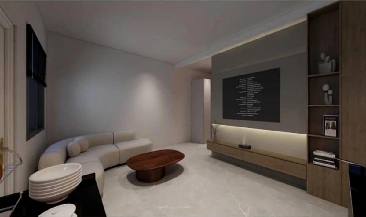 Living area of the Al Mulk Center apartment