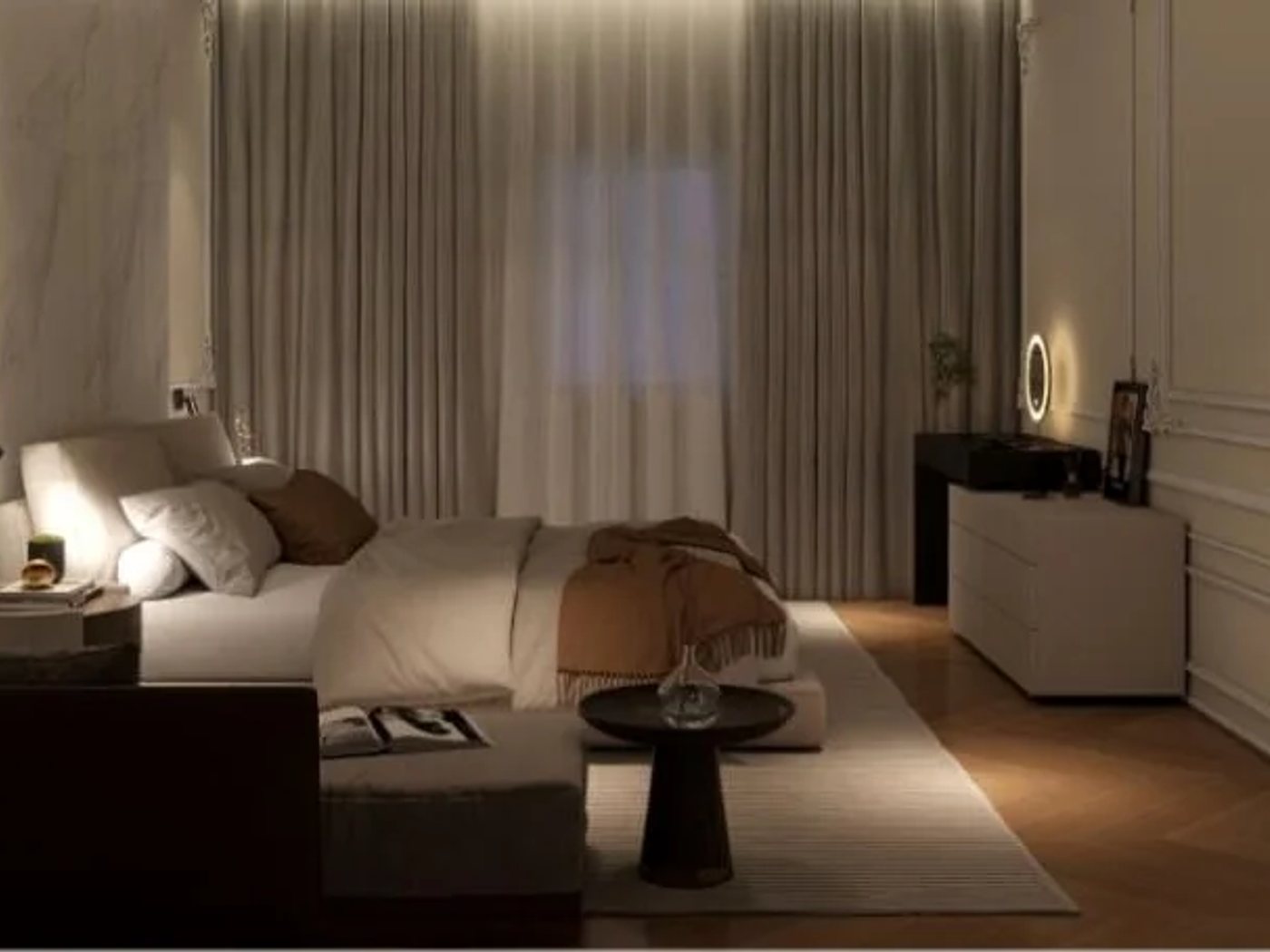 Side view of the villa bedroom