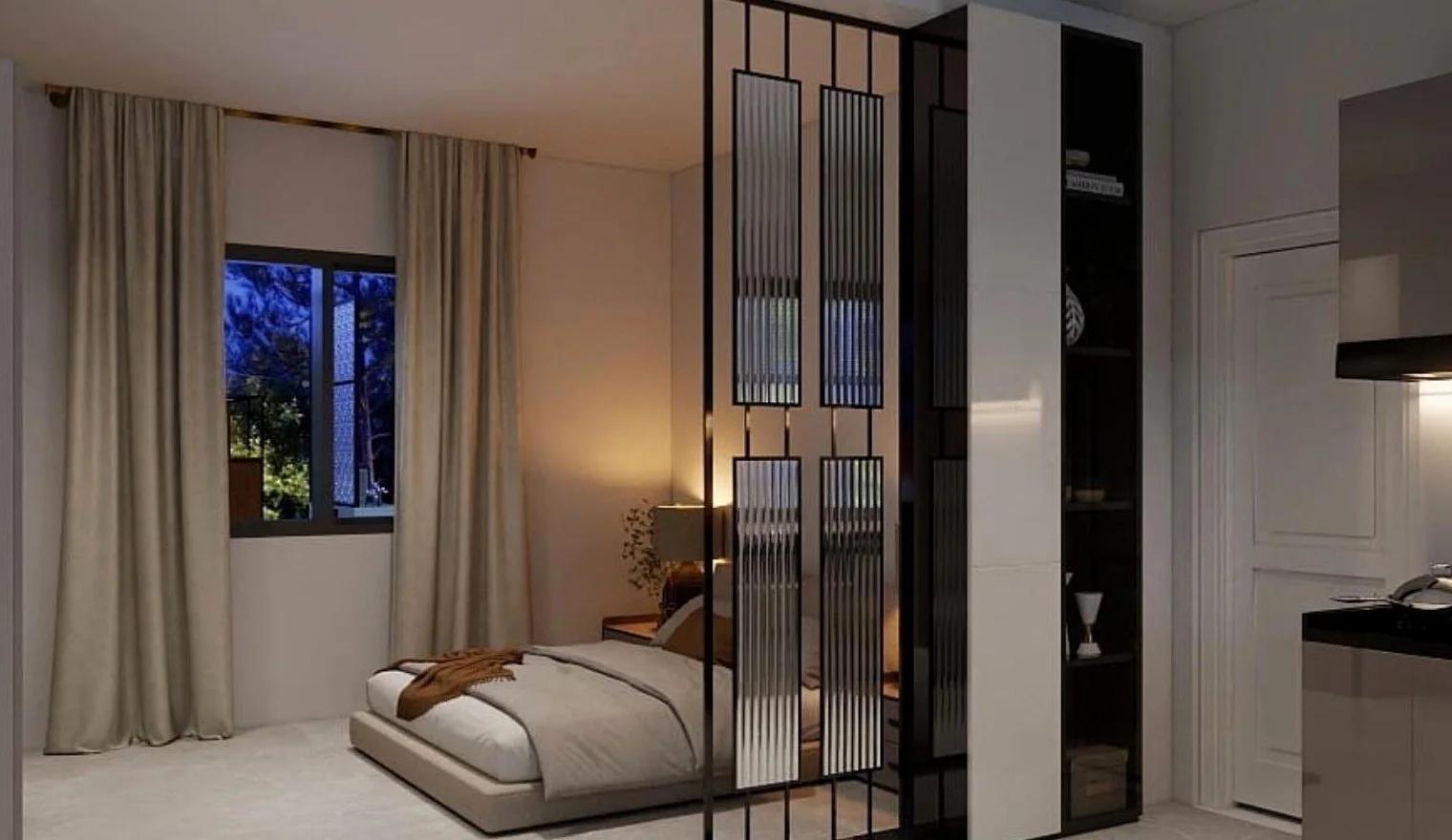 Compact guest room at Al Mulk Center