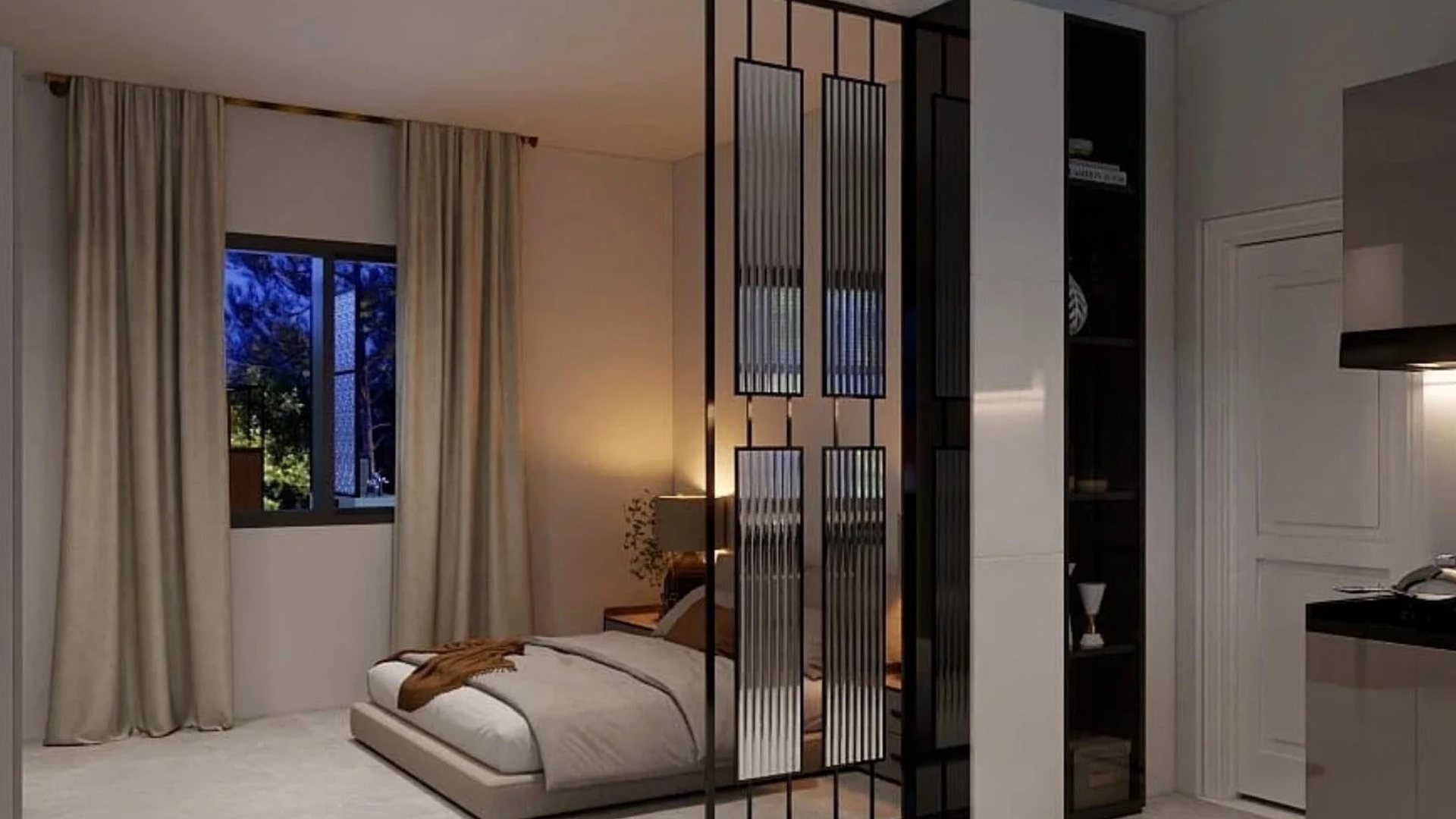 Compact guest room at Al Mulk Center