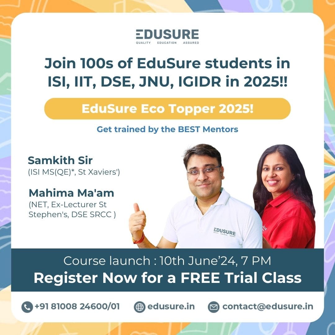 Masters in Economics with EduSure's Eco Topper Program