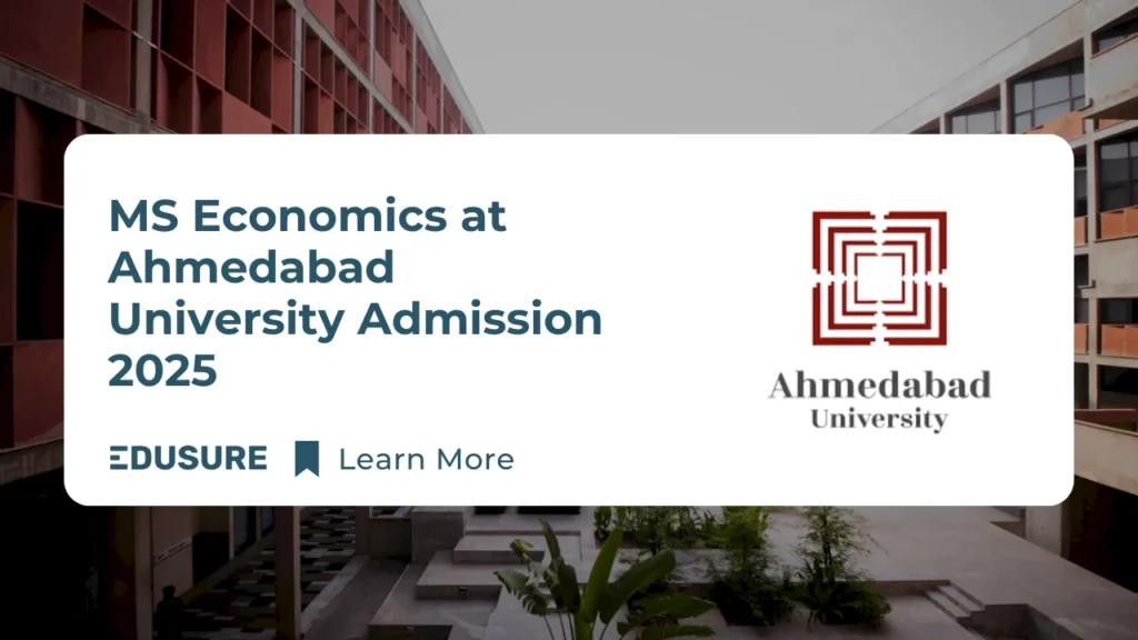 MS Economics at Ahmedabad University