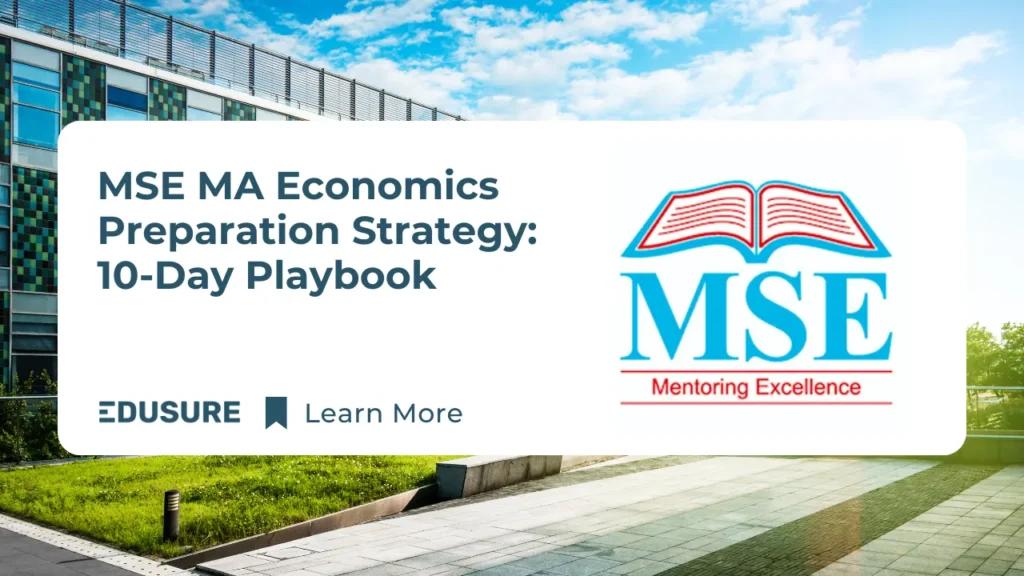 The 10-Day MSE MA Economics Preparation Strategy Checklist